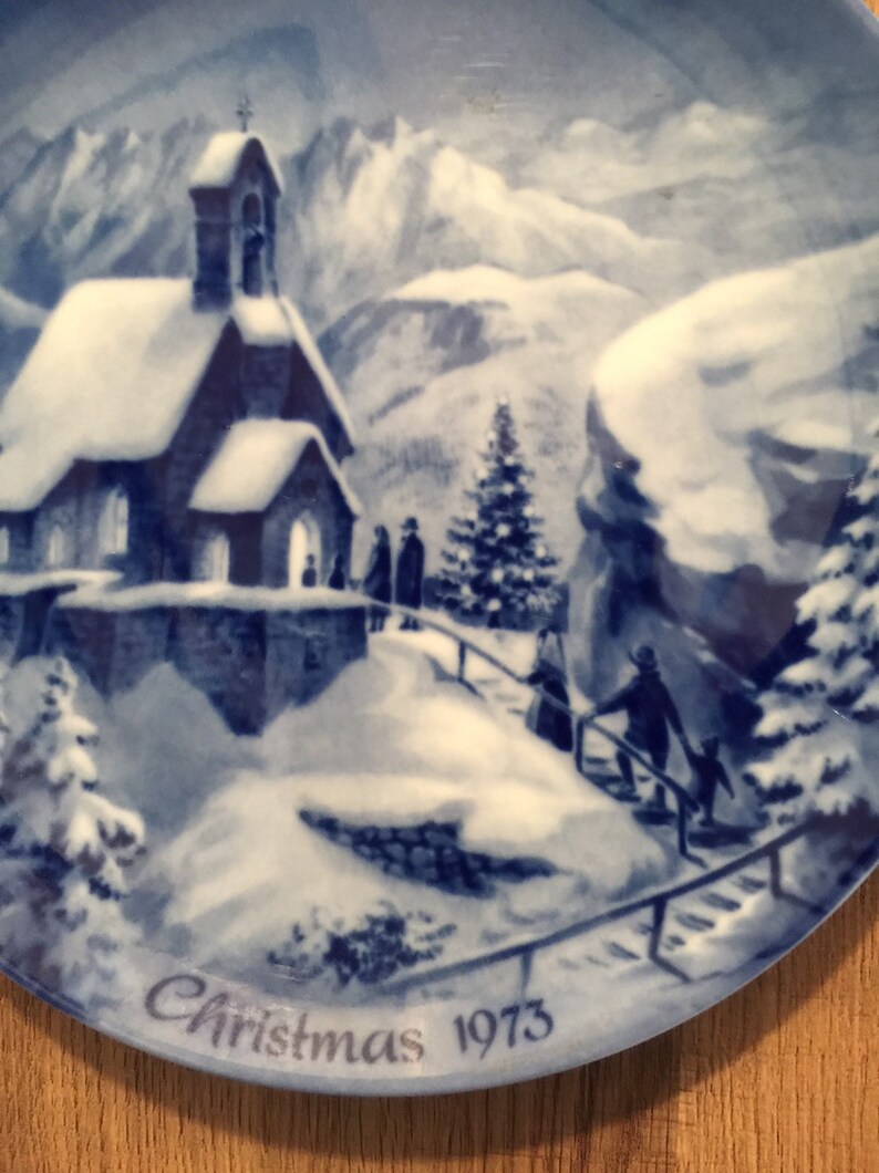 Vintage 1973 German Christmas Plate by Berlin Design
