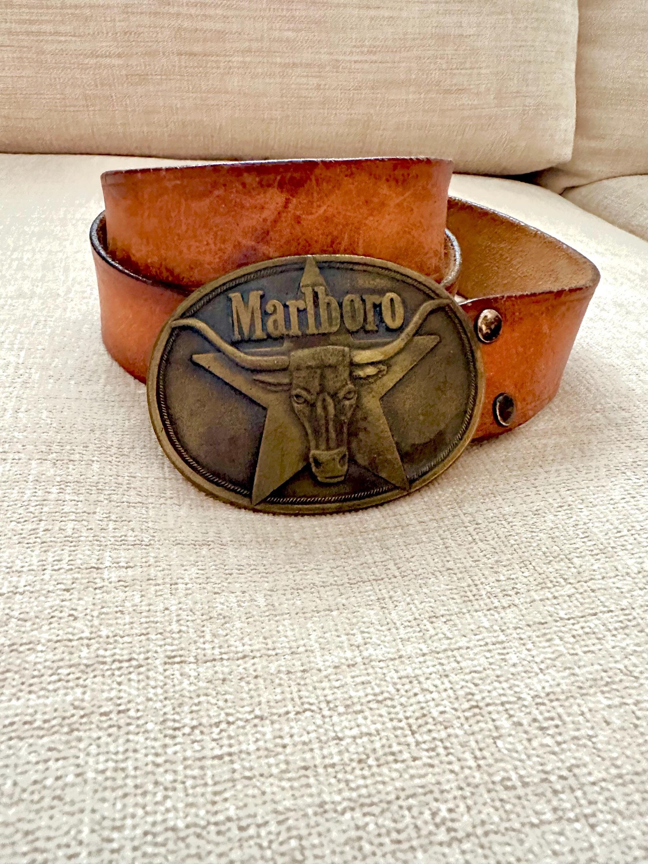 Vintage Marlboro Brass-Toned Belt Buckle Vintage Brass Marlboro Belt Buckle | Parallel main image 2