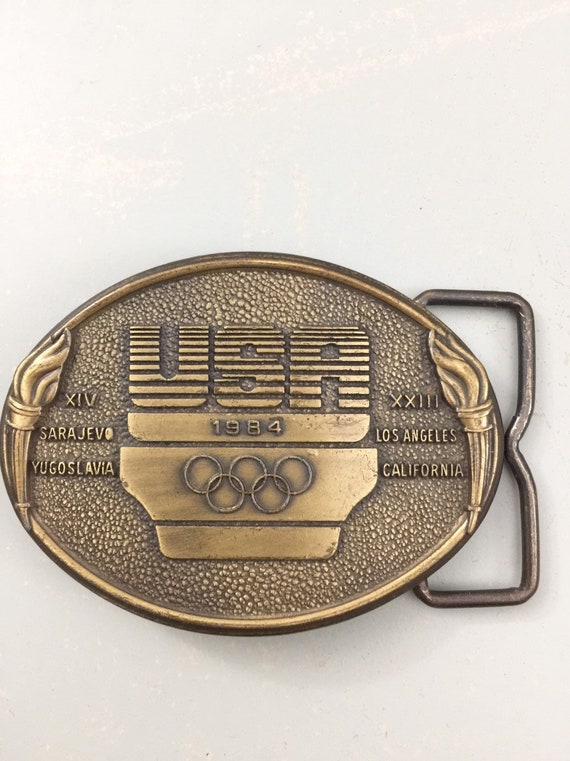 Vintage Belt Buckle US Olympic Committee Belt Buck
