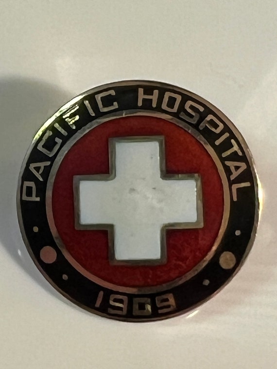 Vintage 2- 1909 Estate 14k Enamel Pacific Hospita… - image 3