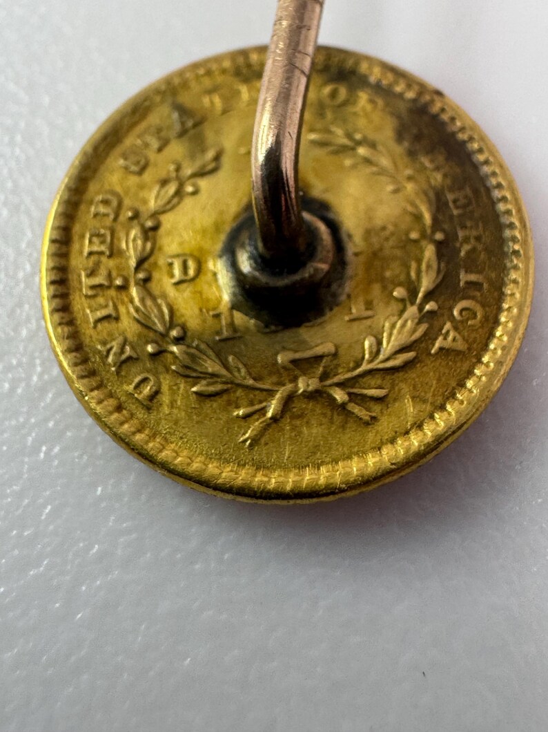 Coin Stick Antique 1851 One Dollar Gold Coin Stick Pin - Etsy