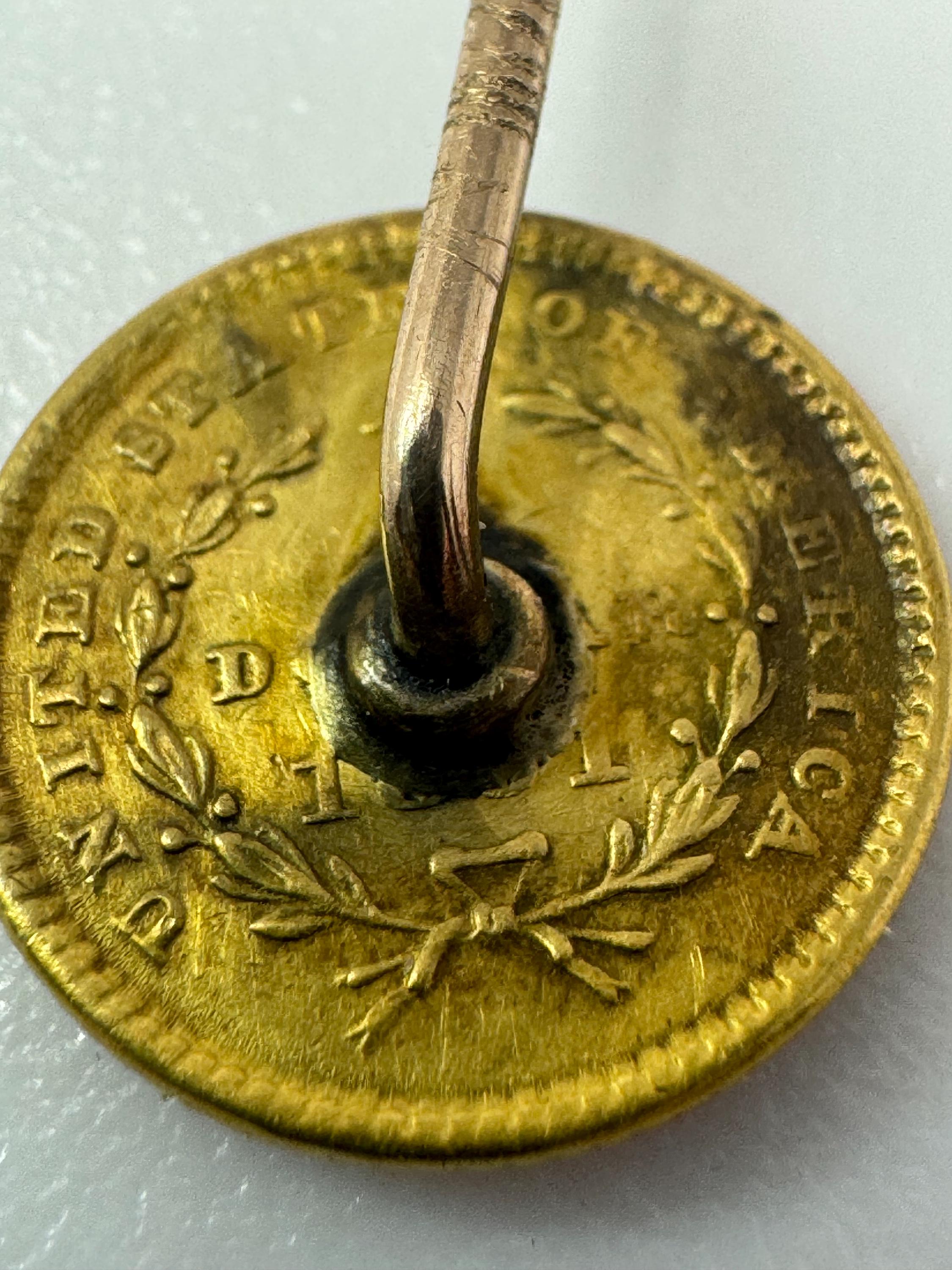 Coin Stick Antique 1851 One Dollar Gold Coin Stick Pin - Etsy