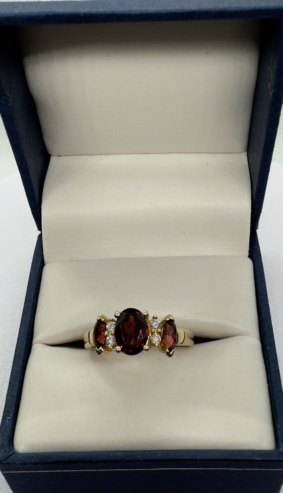 Luckyshine Fire Red Garnet Gemstone Silver Ring – Natural Garnet, Super Huge – Sizes 6-10 – Xmas Gift