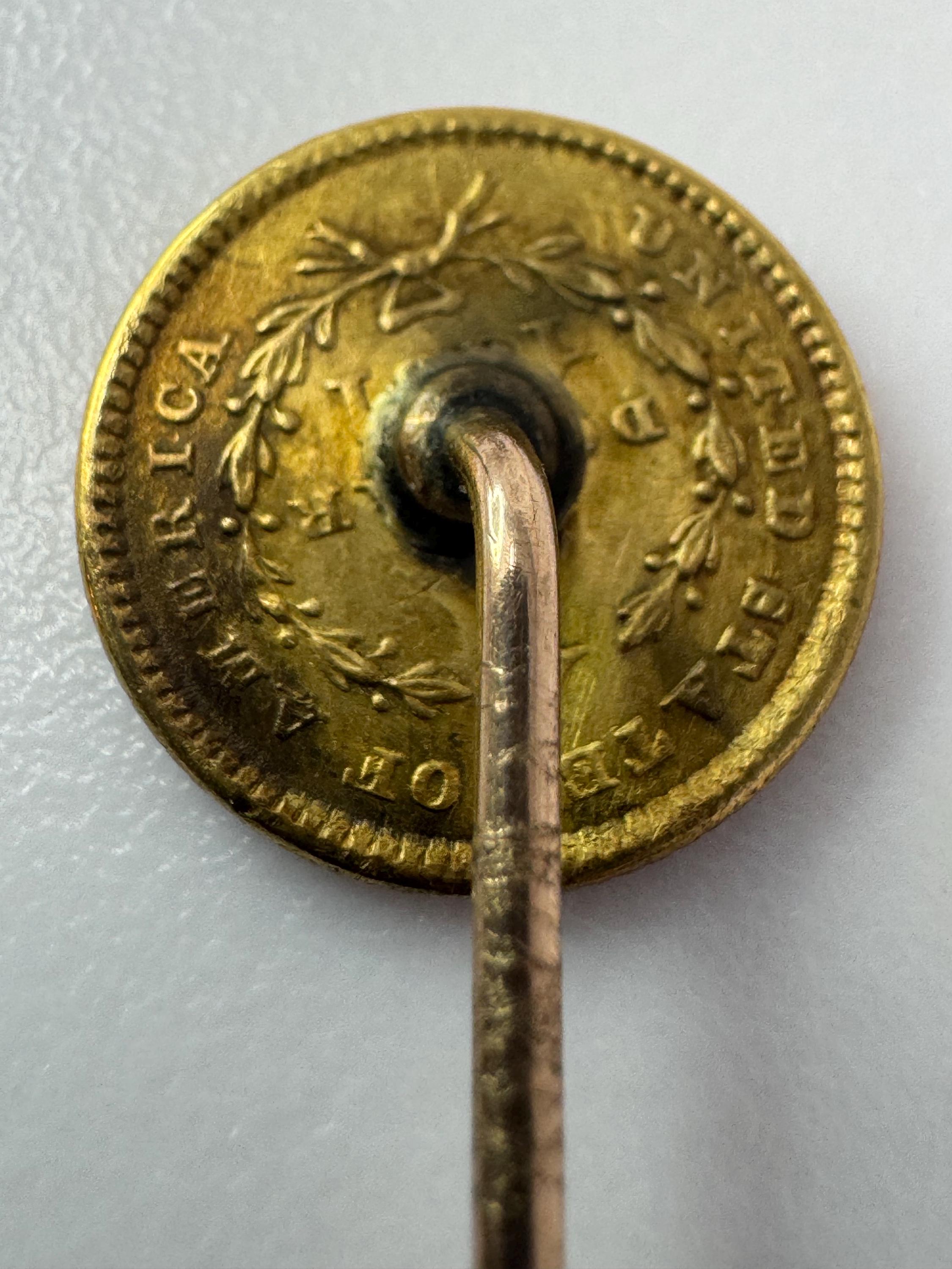 Coin Stick Antique 1851 One Dollar Gold Coin Stick Pin - Etsy