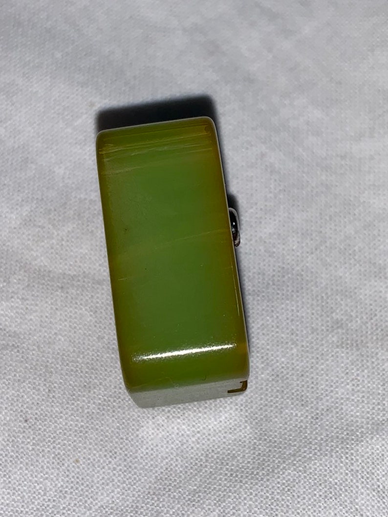 Vintage Green swirl Catalin Bakelite Pencil Sharpener