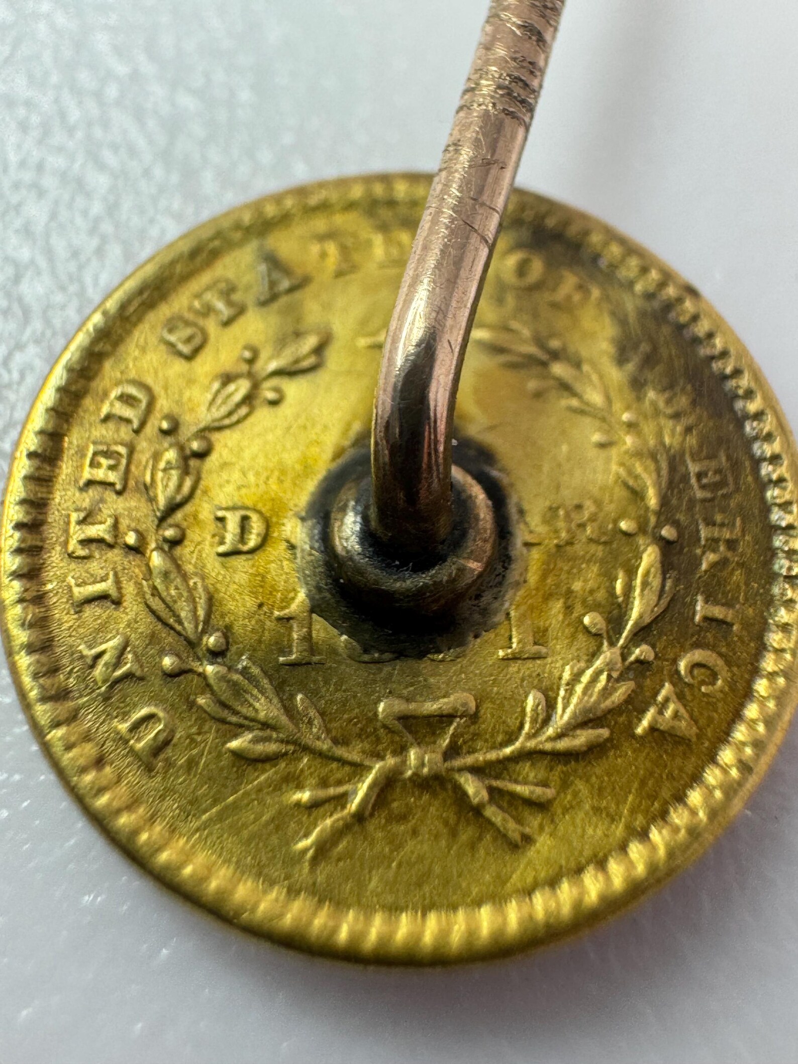 Coin Stick Antique 1851 One Dollar Gold Coin Stick Pin - Etsy