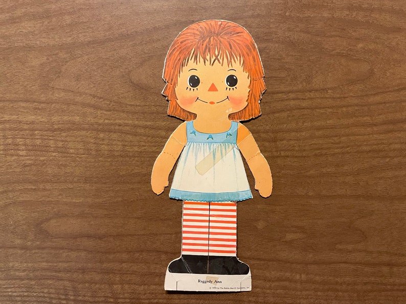 Raggedy Ann Paper Doll Etsy