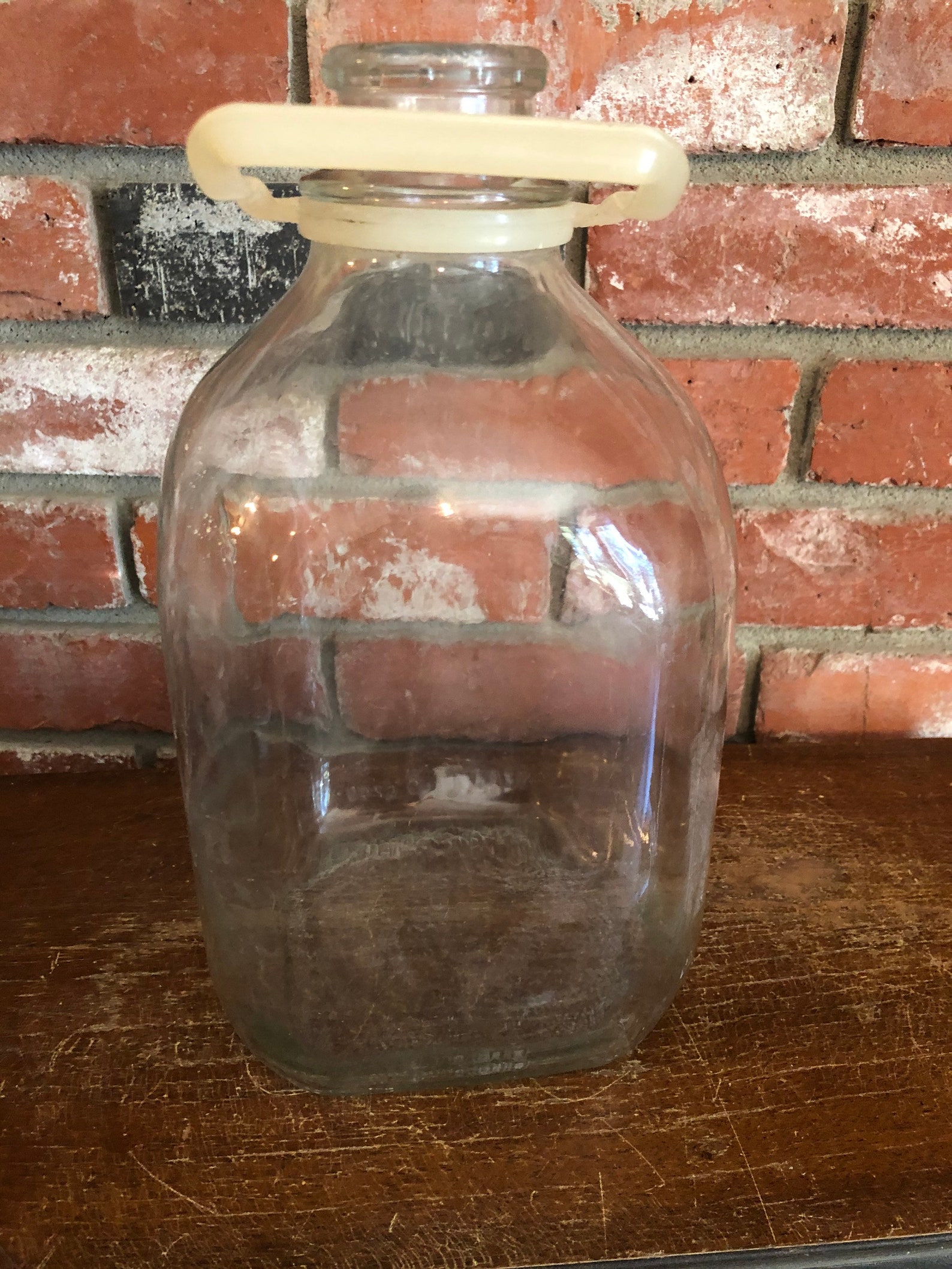 One Gallon Glass Milk Jug Etsy