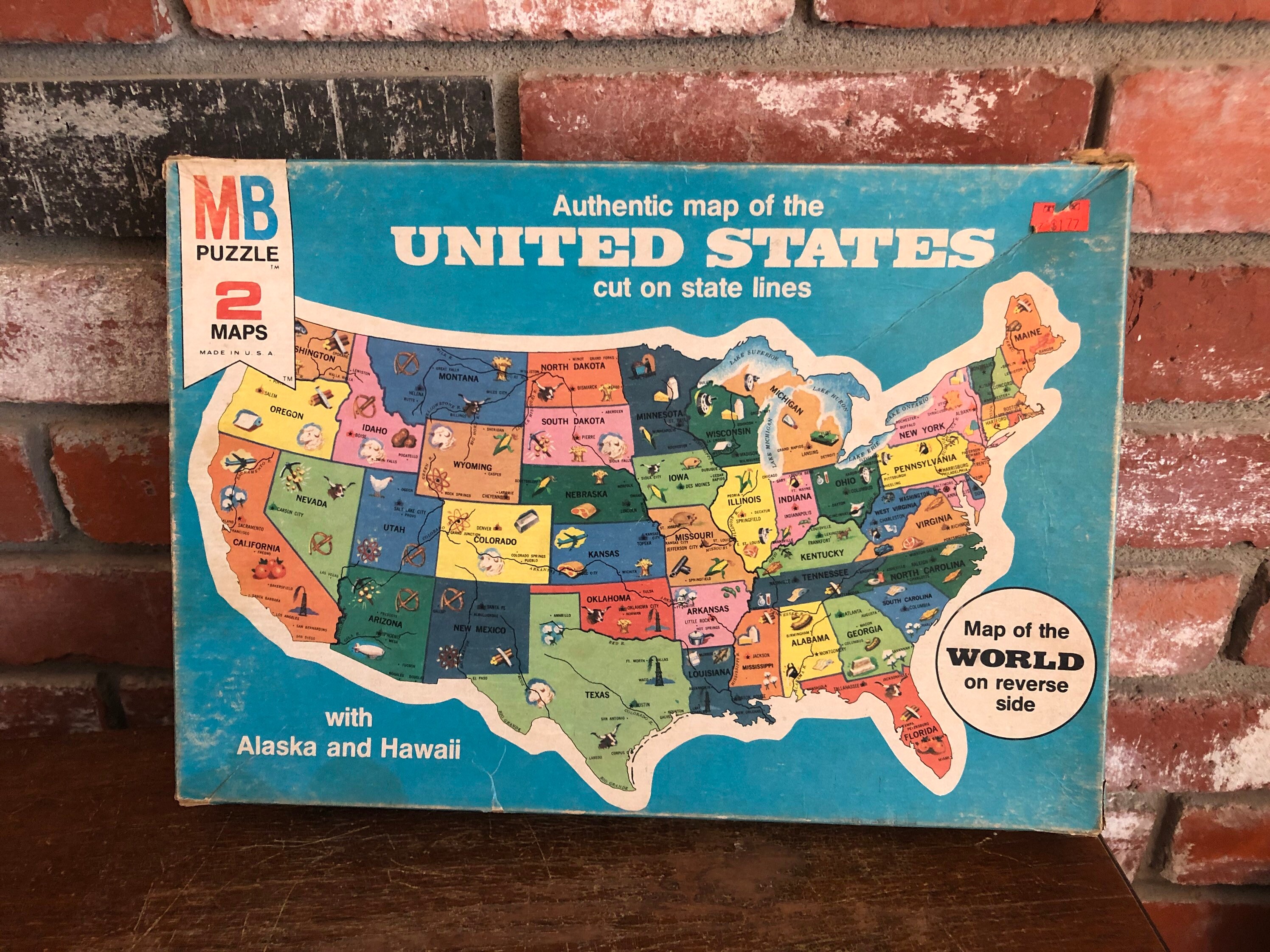 United States Map Puzzle Etsy