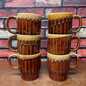 Set of 6 Japan Drip Glaze Mugs