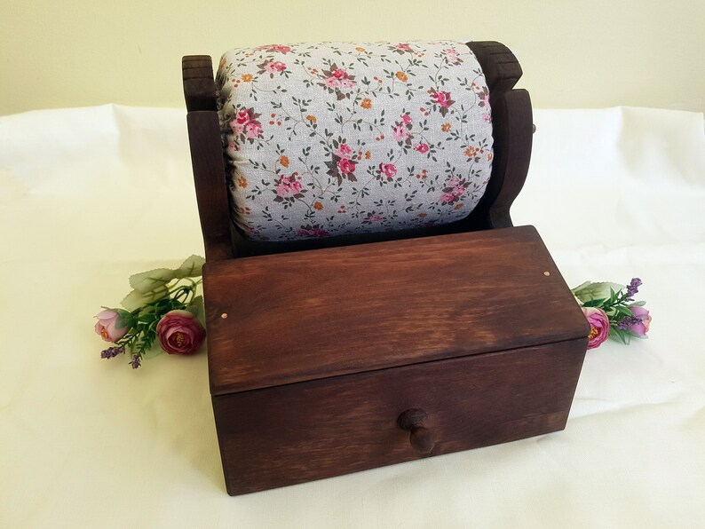 Bobbin lace pillow with box lacemaking natural wood Etsy