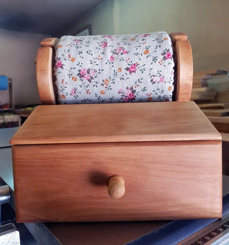 Bobbin lace pillow with box lacemaking natural wood Etsy