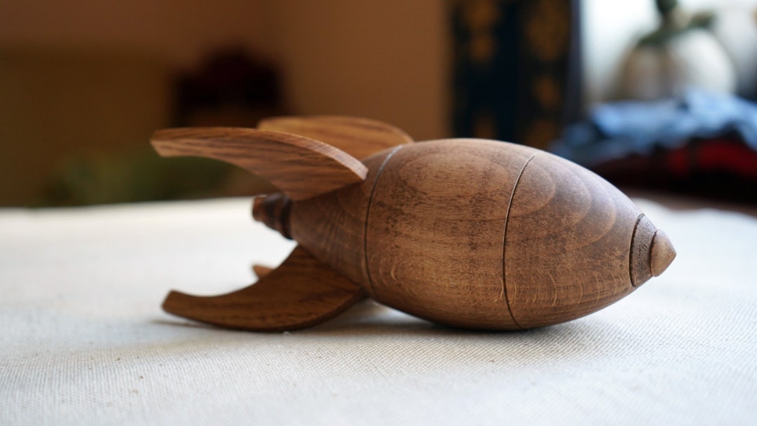 Solid Wood Rocket Work Table Figure Decoration - Etsy