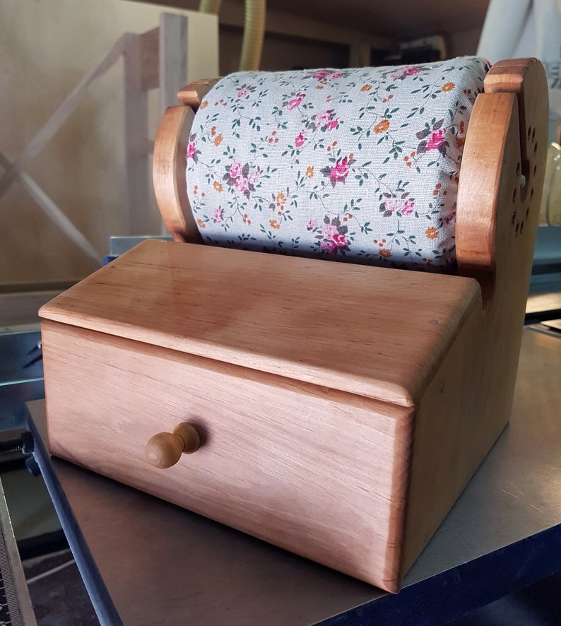 Bobbin lace pillow with box lacemaking natural wood Etsy