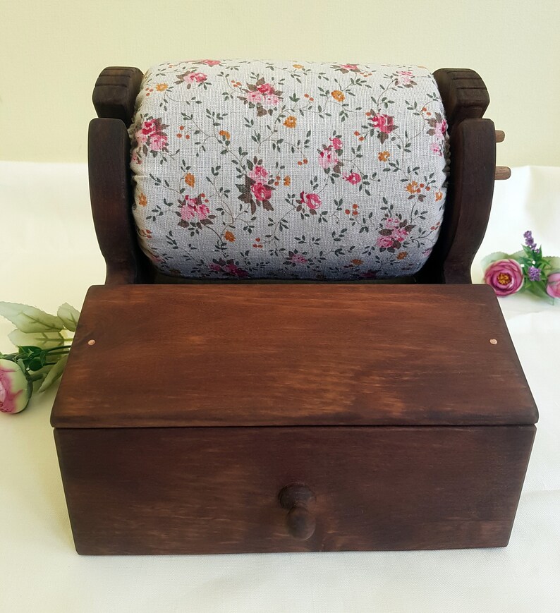 Bobbin lace pillow with box lacemaking natural wood Etsy