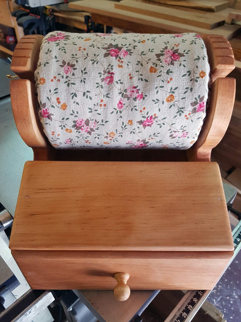 Bobbin lace pillow with box lacemaking natural wood Etsy