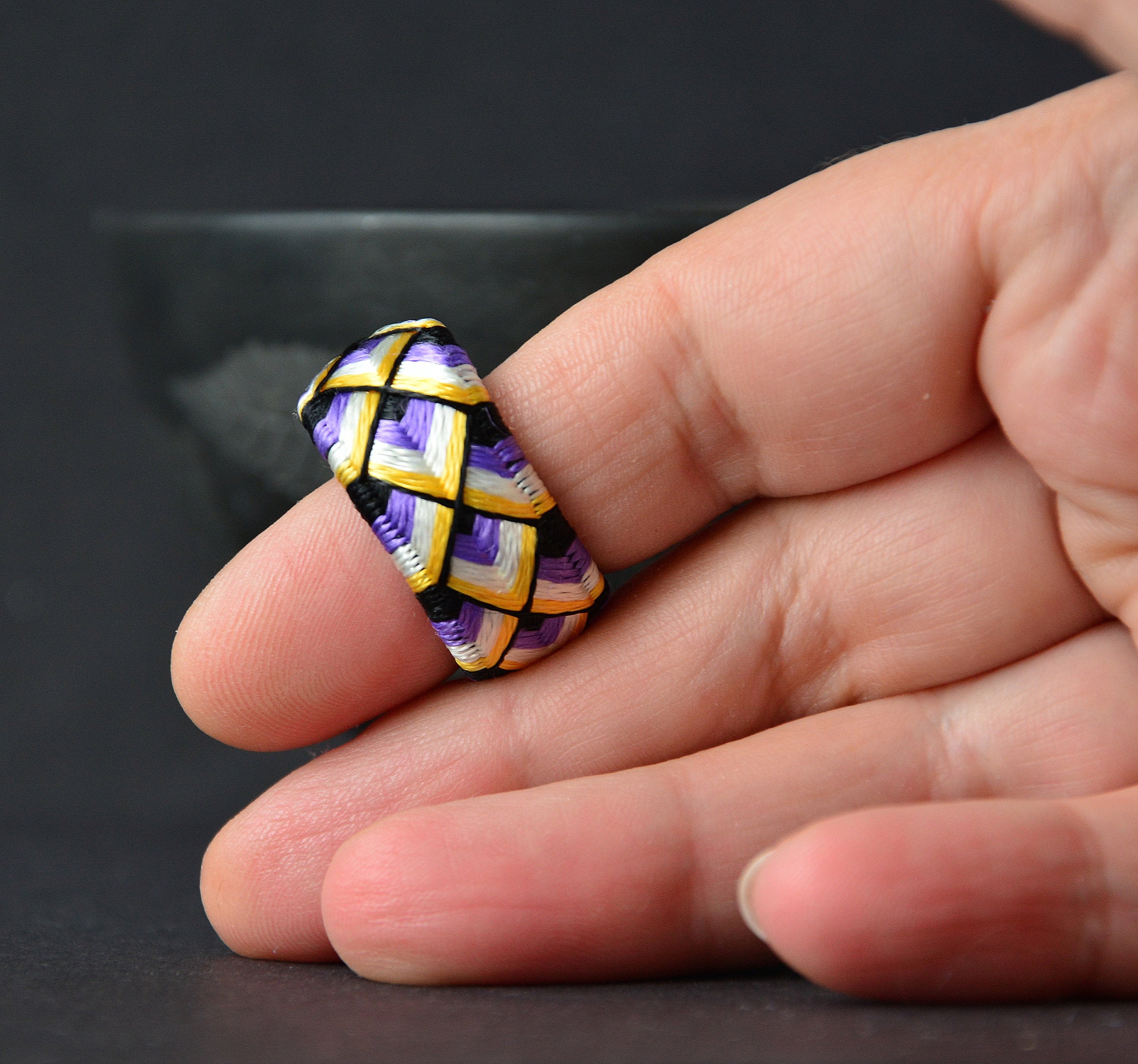 Non binary ring Japanese thimble ring Nonbinary pride jewelry Etsy