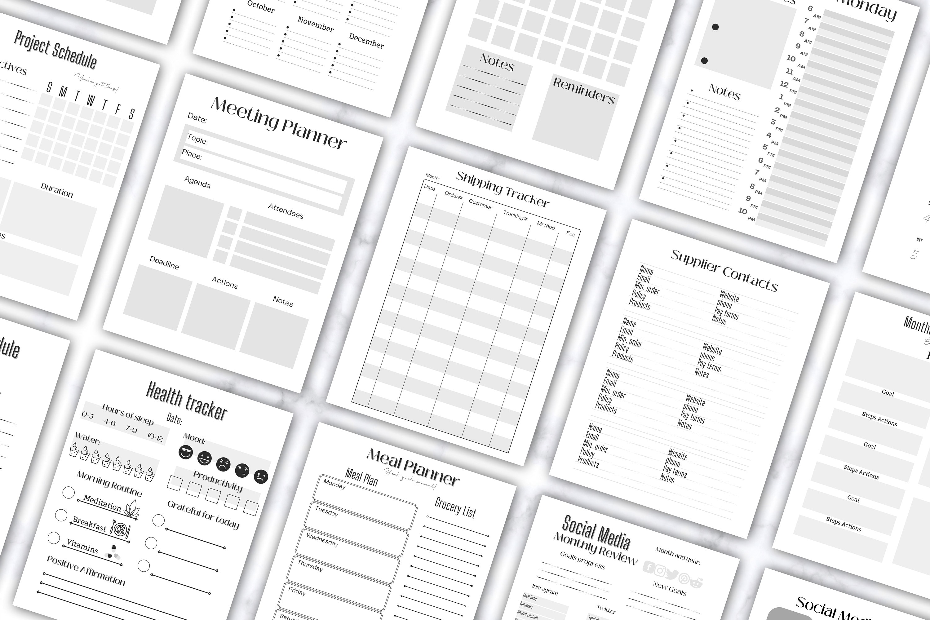 Ultimate Work Life Planner, Customizable Planner Template, Printable ...