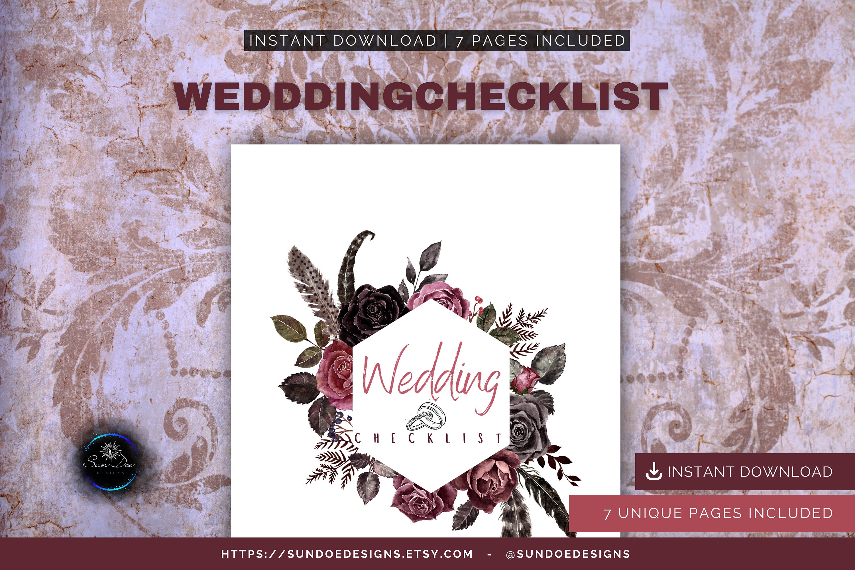 Wedding Planner Printable, Printable Wedding Planner Set, Wedding ...