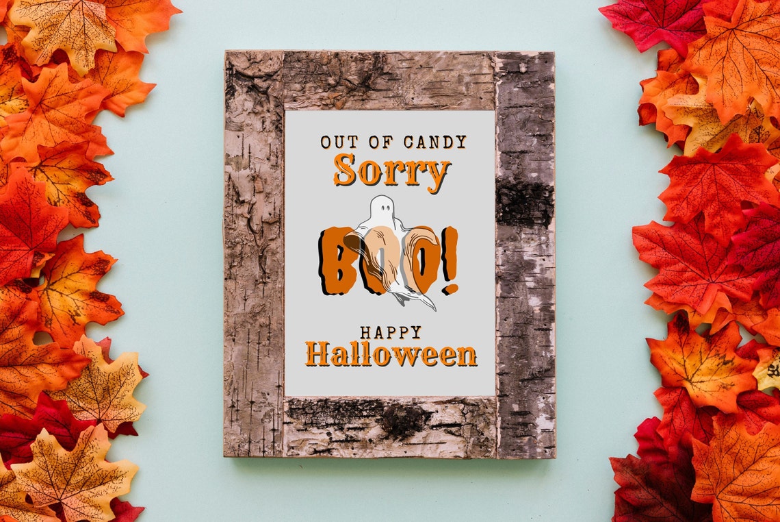 Printable Halloween Sign Trick R' Treater Sign Happy - Etsy
