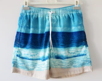Blue Shorts Men's Swimwear Blue Swimming Trunks Athletic Wear Men Beach Shorts Running Jogging Shorts Small Size Shorts