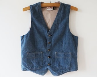 levis denim waistcoat mens