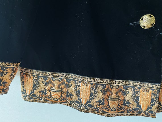Black velvet blazer, women's formal jacket with m… - image 5