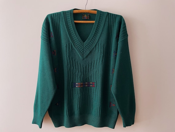 Pull vert emeraude homme sale