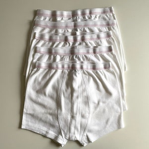 SET of 5 men undies, White cotton underwear, high waist underpants, white men undies, retro panties, gifts idea for him, size small