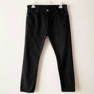 Vintage Black Levi&#39;s 501 Jeans: High Waist Button Fly, W36 L34