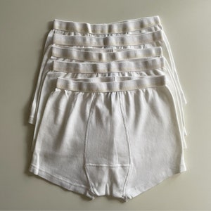 SET of 5 men&#39;s white undies, cotton underwear, high waist underpants, white men undies, retro panties, gifts idea for him, size XS small