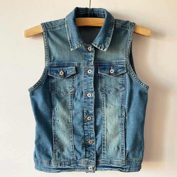 Denim Vest - Etsy