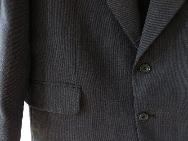 Oscar de la Renta Blazer Single-Breasted Dark Gray Sport Coat Formal Men Suit Jacket Preppy Gothic Dickens Pea Coat Designer Blazer XL Large