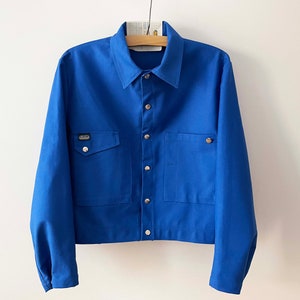 NOS Men&#39;s work jacket, Blue canvas cotton workwear, men&#39;s work clothes, workers jacket, artist wear, chore jacket, gift for him, XXL Large