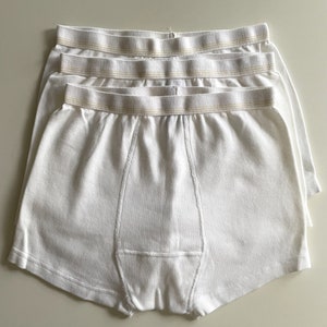 SET of 3 men&#39;s white undies, cotton underwear, high waist underpants, white men undies, retro panties, gifts idea for him, size XS small