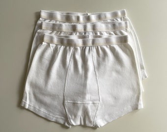 Cueca vintage de algodão cintura alta - Cueca branca masculina tamanho XS