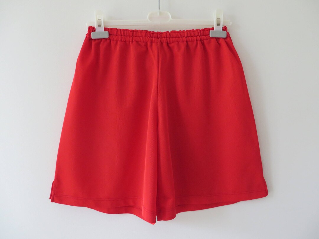 mens red jogging shorts