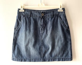 Minissaia jeans vintage: saia jeans azul feminina estilo hippie para festival