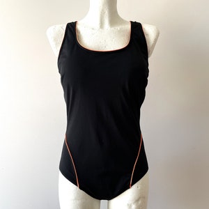 Vintage Black One Piece Swimsuit: Women&#39;s Size Medium