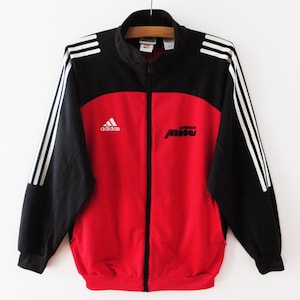 red adidas track jacket