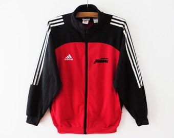 Adidas Sport Jacket Rouge Adidas Track Jacket Adidas Jogging Jacket Running Parka Adidas Three Stripes Jacket Survêtement Veste Moyen à Grand