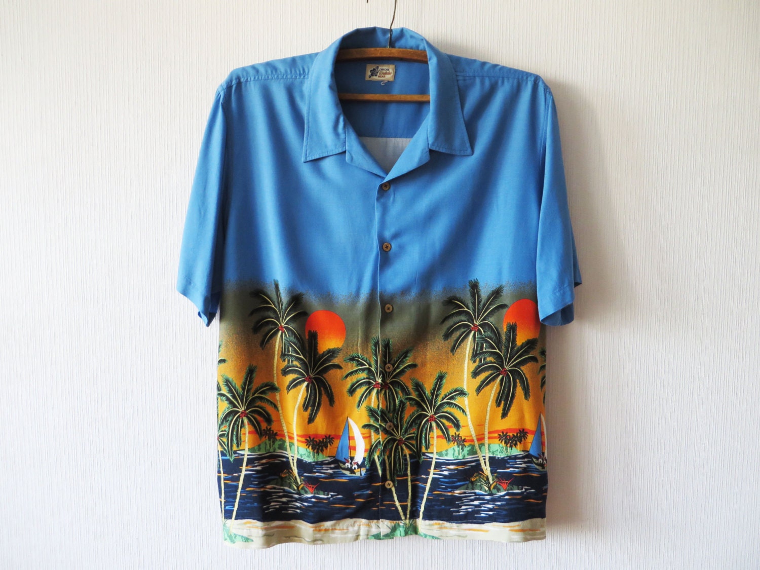 WEEKEND SHOP Men Shirt Summer Palm Tree Print Beach Shirt Men Short Sleeve Shirt Chemise WEEKEND SHOP Men Shirt Summer Palm Tree Print Beach Shirt Men Short Sleeve Shirt Chemise