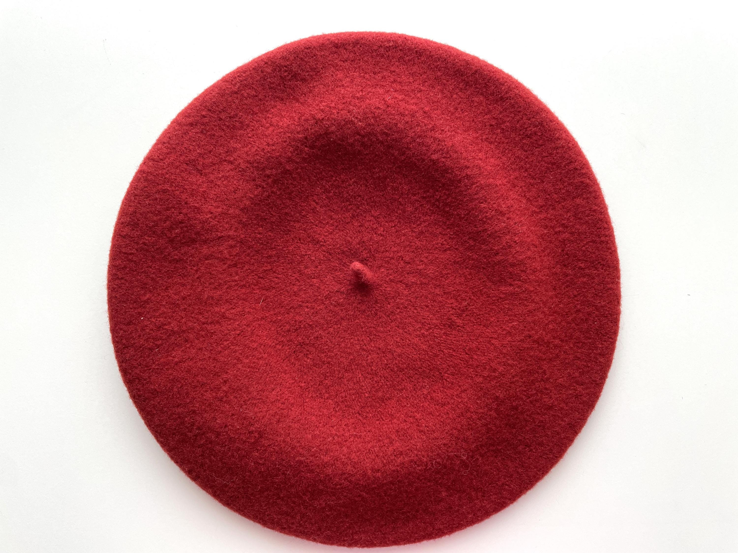 Vintage 80s WOOLMARK Wool French Beret, Paris Fashion