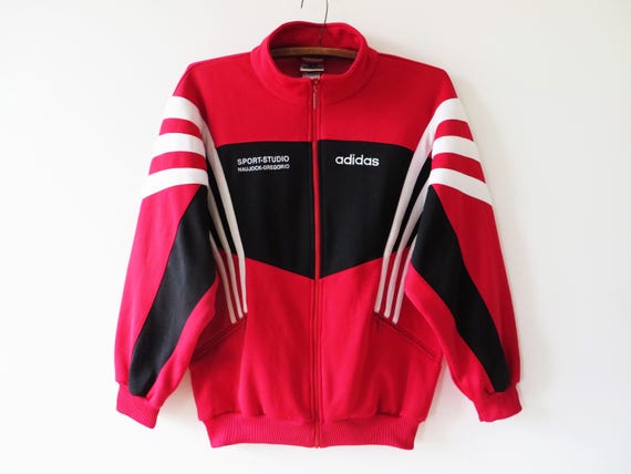 red adidas tracksuit jacket