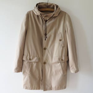 Beige Parka Coat Hooded Coat Long Hooded Jacket Beige Fall Jacket Beige Parka Jacket Long Hipster Jacket Size Large Parka