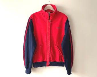 Vintage Adidas Track Jacket Red & Navy, 80s 90s Retro Sportswear