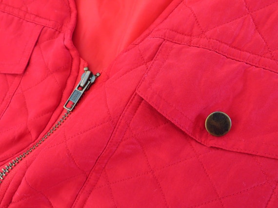 Red Silk Jacket Red Quilted Jacket Silk Women Jac… - image 4