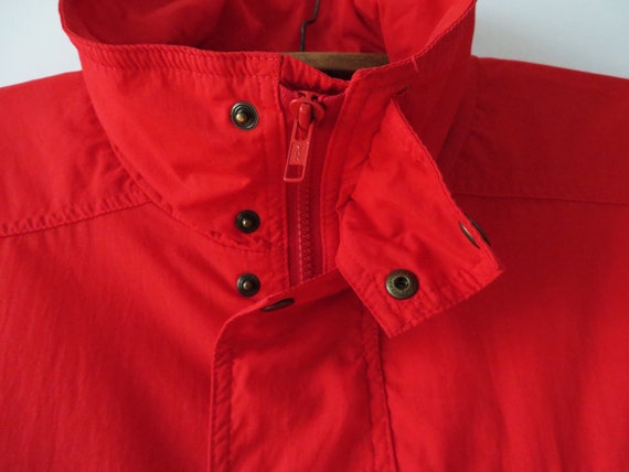 Vintage 80s Long Parka Jacket Hot Red KLEPPER Plu… - image 4