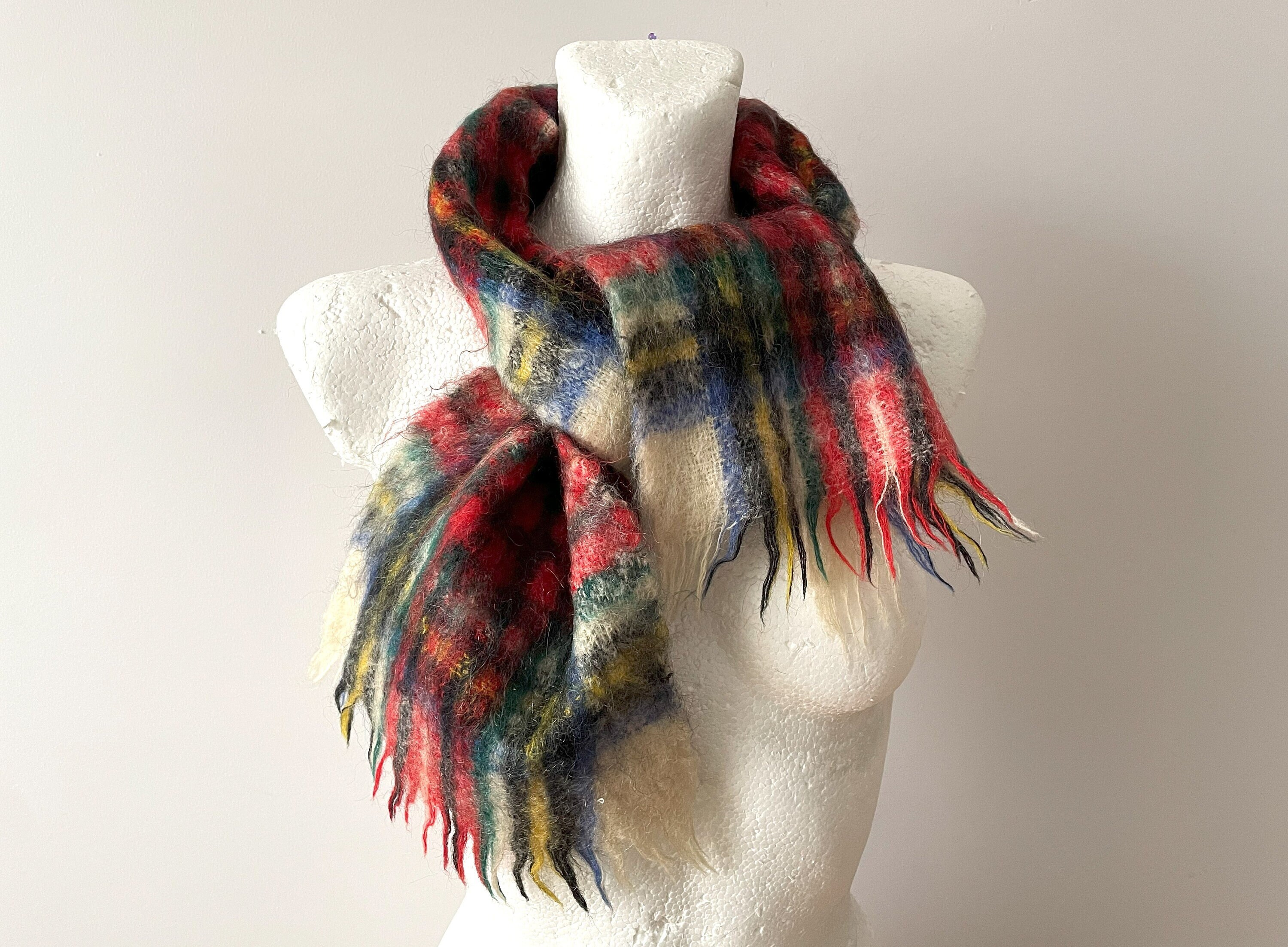 80's Mohair Scarf - Etsy