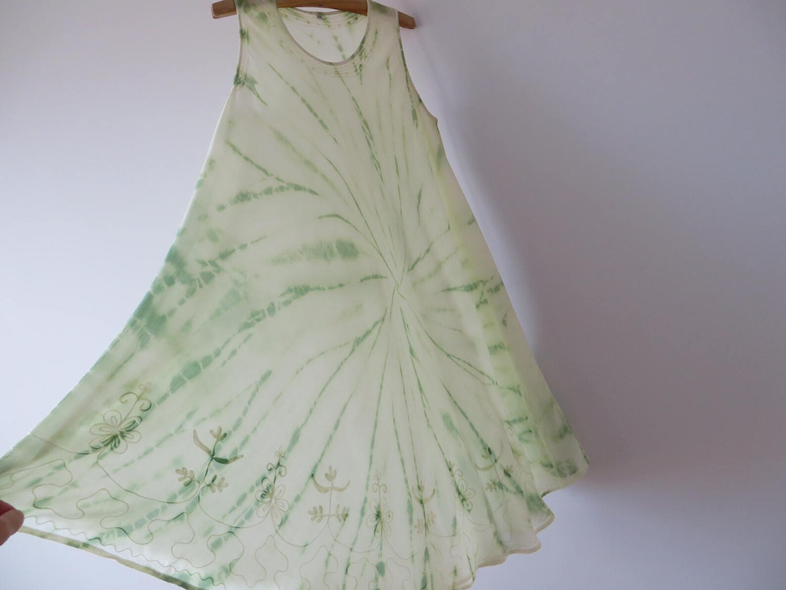 80s Tent Dress Light Green Dress Viscose Summer Dress Sleeve | Etsy
